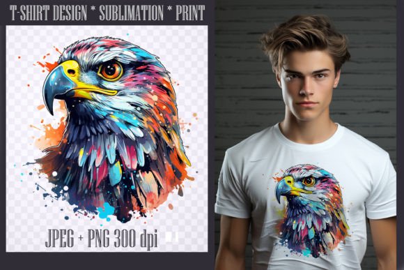 Download Bright Watercolor Bald Eagle,transparent - Transparent Collection