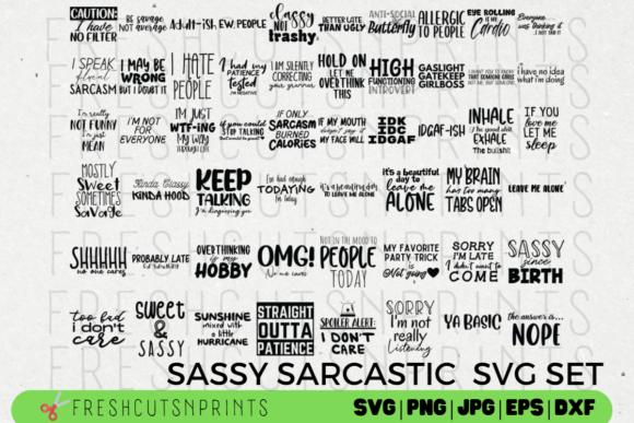 Download 50+ Sassy Sayings Crafting Set - Premium Resources