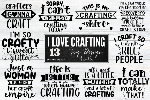 Download I Love Crafting Quotes SVG Bundle - Premium Resources