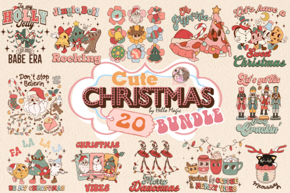 Download Retro Christmas Sublimation Bundle - Retro christmas Collection