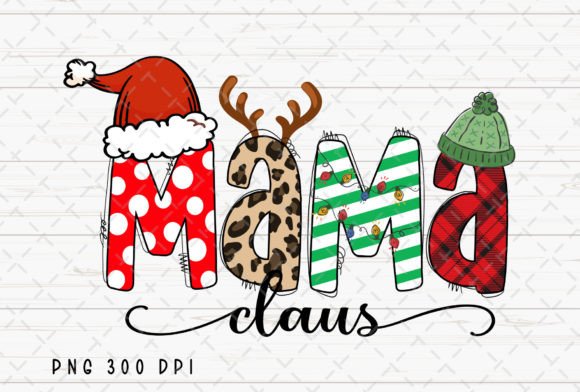 Download Mama Claus Retro Christmas Mom PNG - Retro christmas Collection
